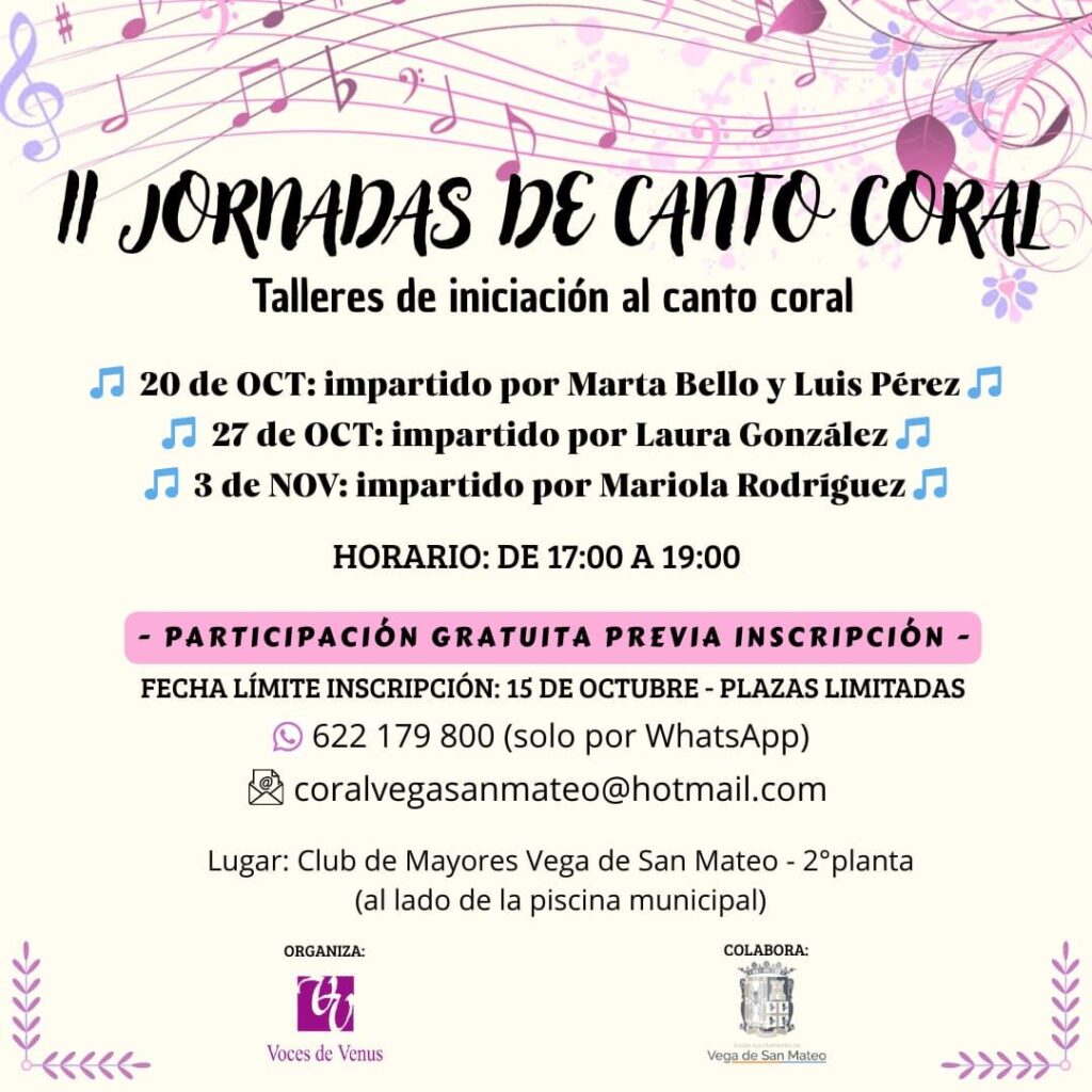 Taller coro Vega de San Mateo