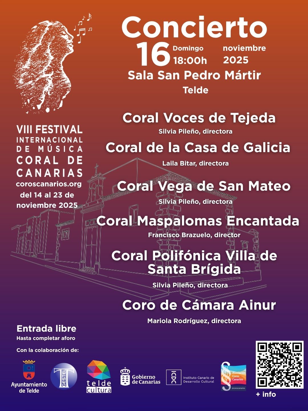 Concierto del día 16 de noviembre dentro de la Semana Canaria de la Música Coral
