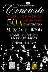 El Liceo de Taoro festeja medio siglo con música coral