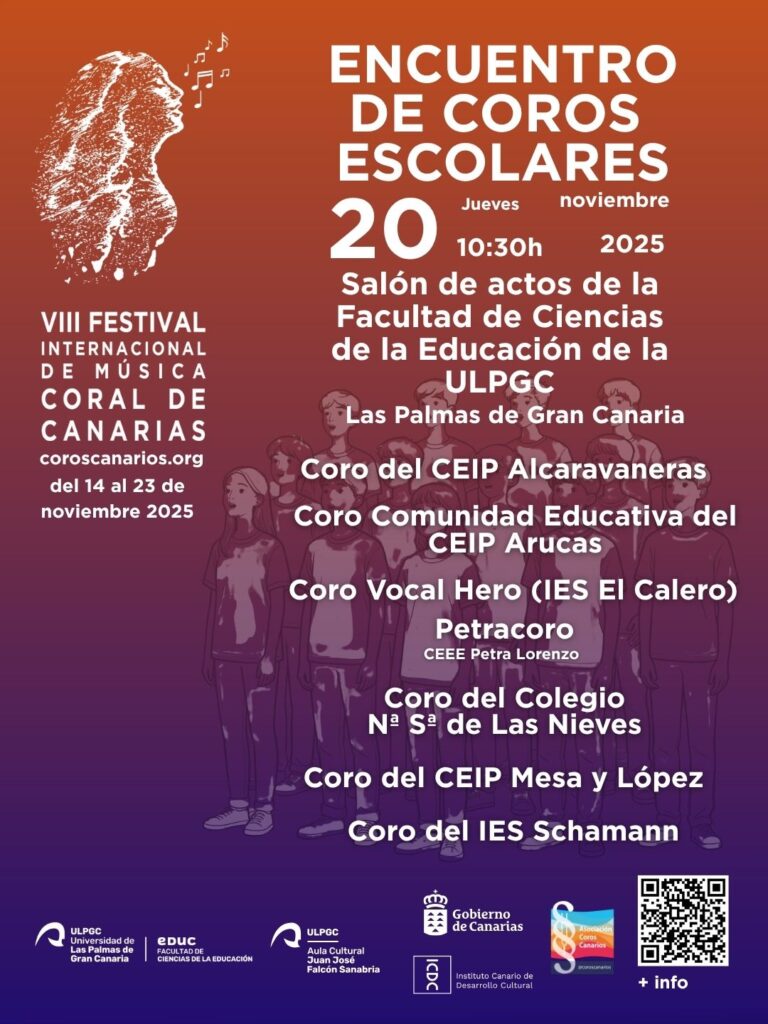 El Encuentro de Coros Escolares reunirá a siete agrupaciones juveniles en la Facultad de Ciencias de la Educación