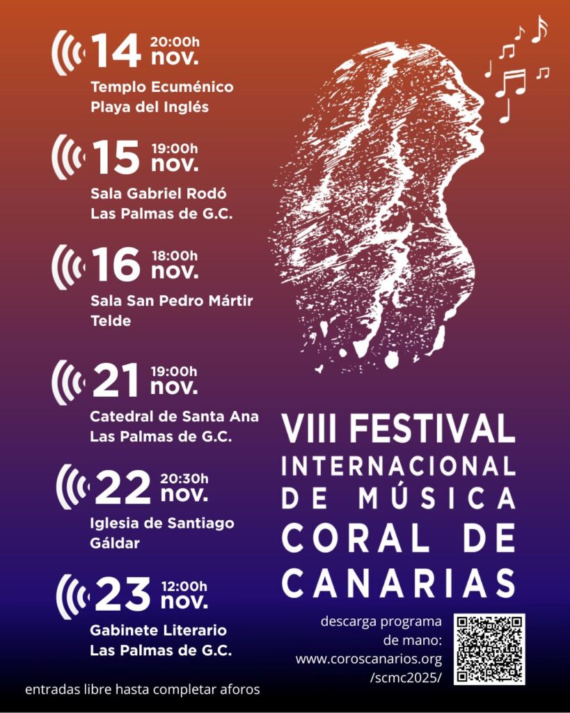 Portada del VIII Festival de Música Coral de Canarias