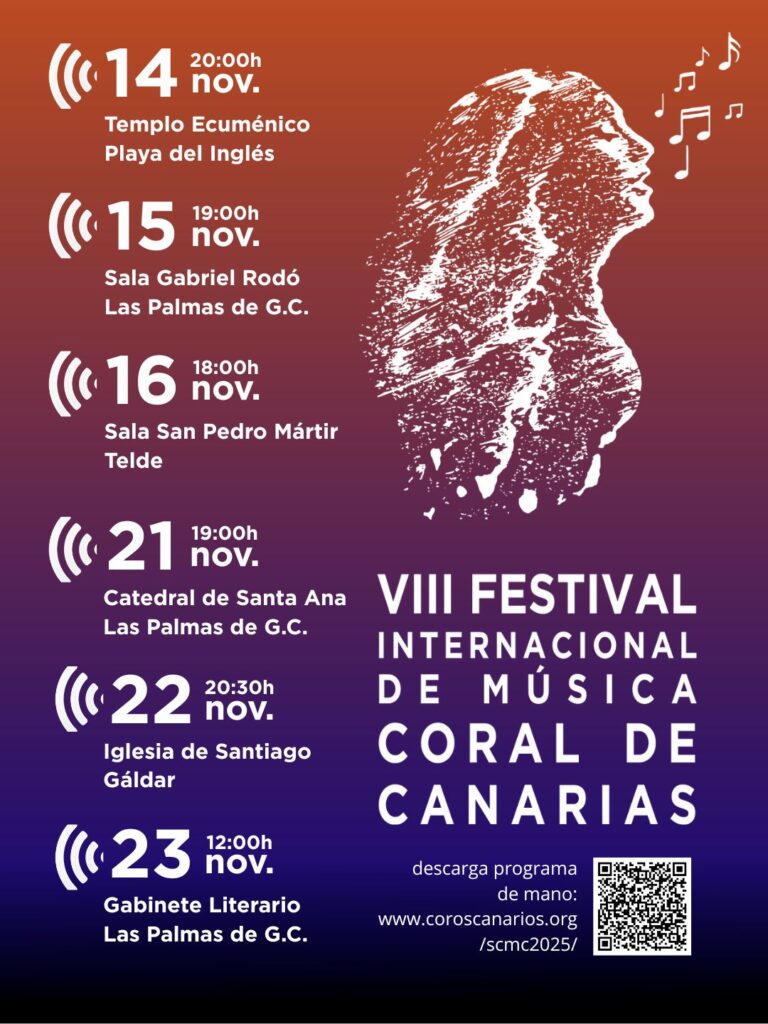 Portada del VIII Festival de Música Coral de Canarias