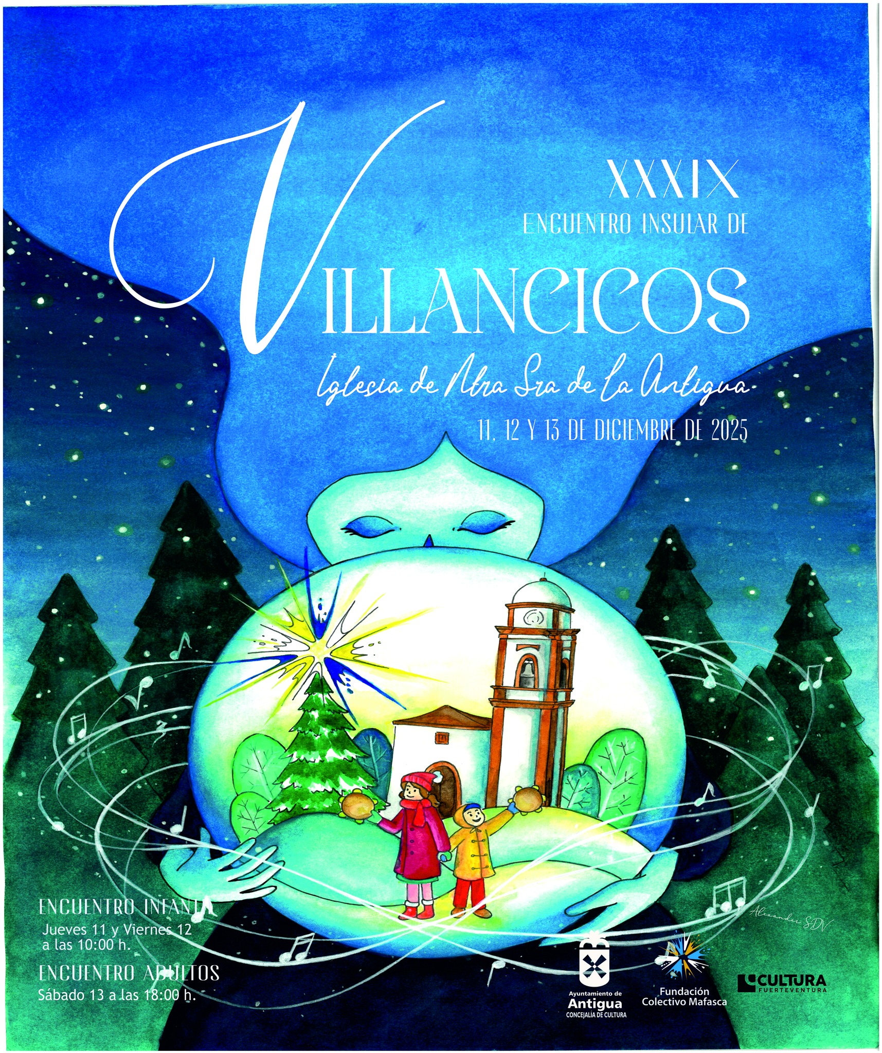XXXIX Encuentro Insular de Villancicos llenará de música navideña la Iglesia de Antigua del 11 al 13 de diciembre