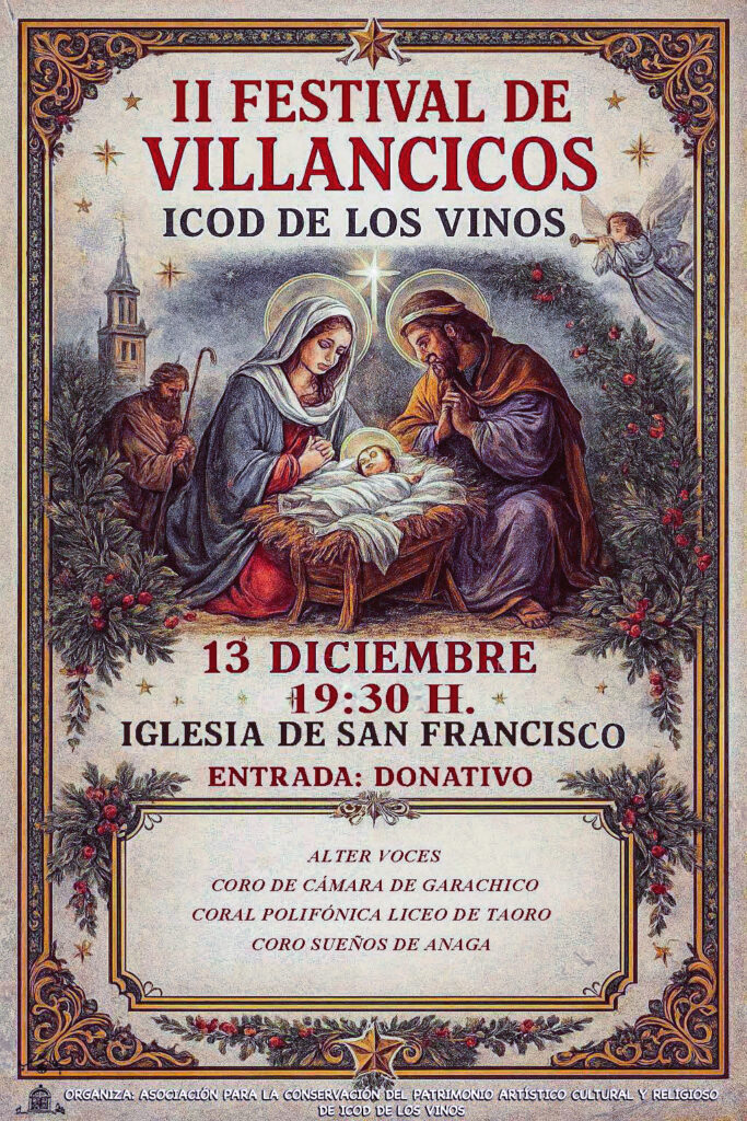 El festival reunirá a las formaciones Alter Voces, Coro de Cámara de Garachico, Coral Polifónica Liceo de Taoro y Coro Sueños de Anaga, que compartirán repertorio navideño y piezas corales tradicionales. La participación de agrupaciones procedentes de distintos puntos de la isla aporta diversidad de estilos y consolida el festival como un espacio de encuentro entre coros y público.​