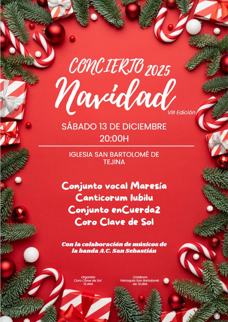 El Coro Clave de Sol celebra en Tejina la VIII edición de su Concierto de Navidad