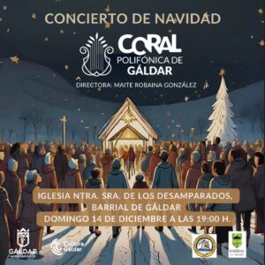 La Coral Polifónica de Gáldar ofrecerá su tradicional Concierto de Navidad el próximo domingo 14 de diciembre, a las 19:00 horas, en la Iglesia de Nuestra Señora de los Desamparados, en el barrio de Barrial de Gáldar. La cita propone un recorrido por villancicos y piezas corales propias de estas fechas, en un ambiente íntimo y comunitario.​
