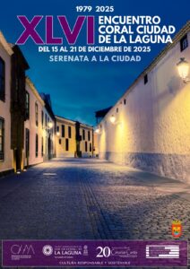 San Cristóbal de La Laguna se prepara para acoger una nueva edición del Encuentro Coral Ciudad de La Laguna, que este año celebra su XLVI edición, del 15 al 21 de diciembre de 2025, en algunos de los espacios patrimoniales y culturales más emblemáticos del municipio.