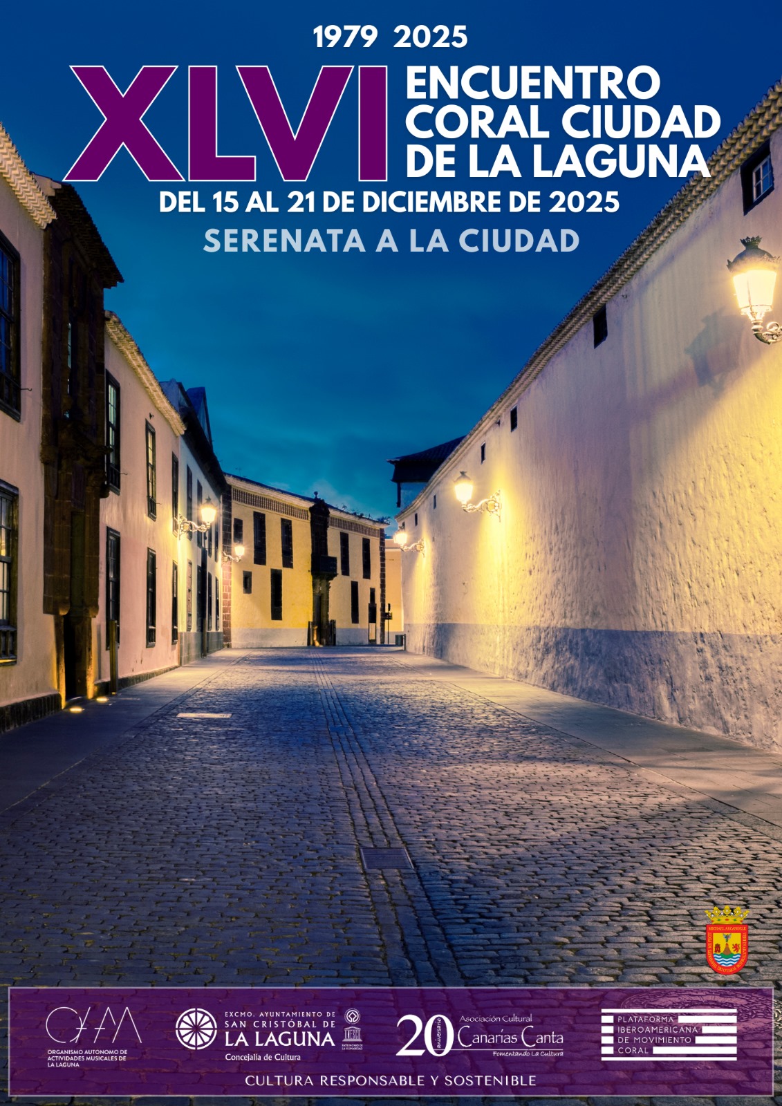 San Cristóbal de La Laguna se prepara para acoger una nueva edición del Encuentro Coral Ciudad de La Laguna, que este año celebra su XLVI edición, del 15 al 21 de diciembre de 2025, en algunos de los espacios patrimoniales y culturales más emblemáticos del municipio.