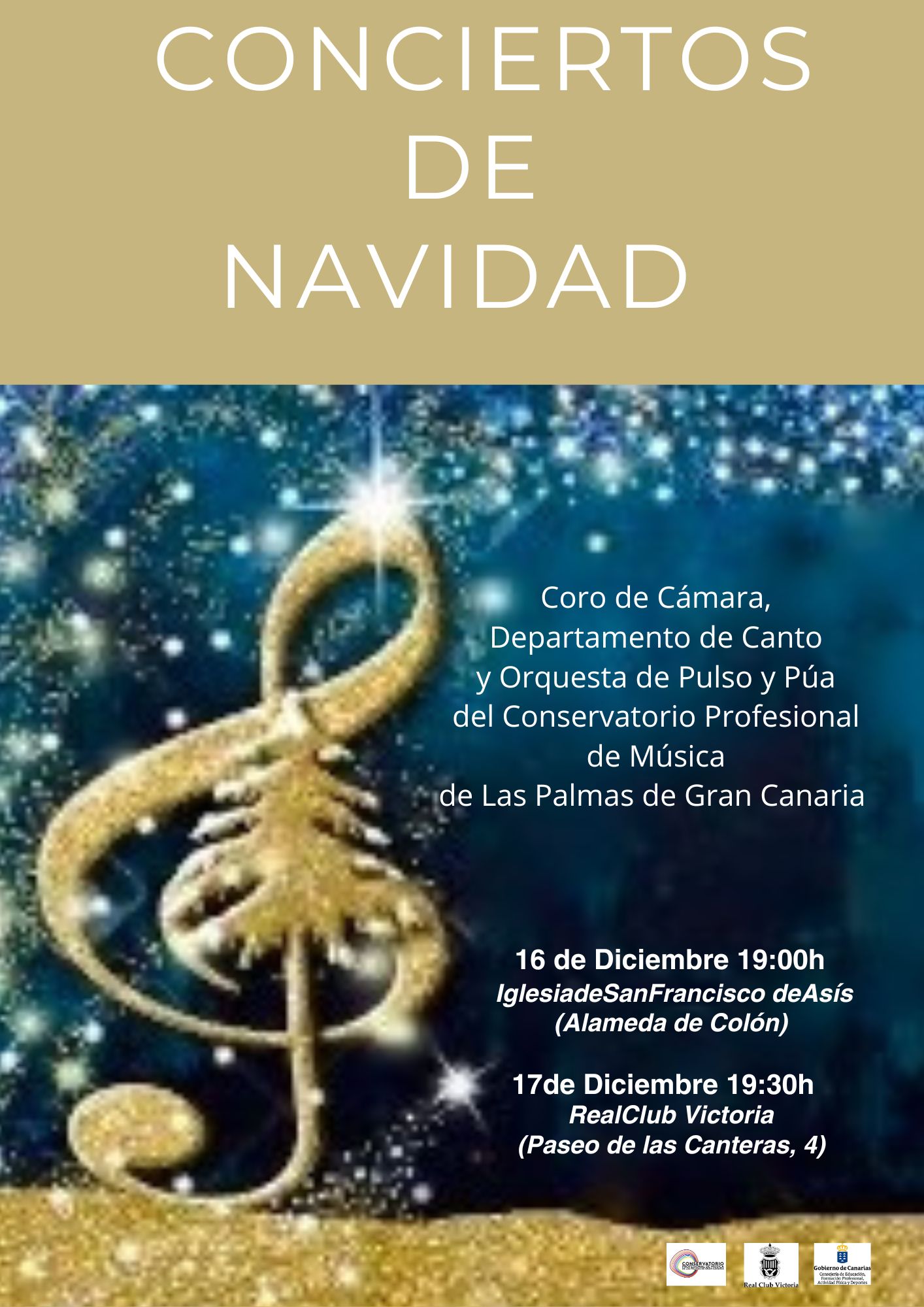 Conciertos de Navidad del Conservatorio Profesional de Música de Las Palmas de Gran Canaria.