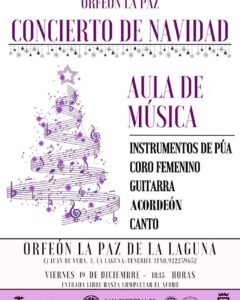 El Coro femenino del Orfeón La Paz protagoniza el Concierto de Navidad del Aula de Música en La Laguna