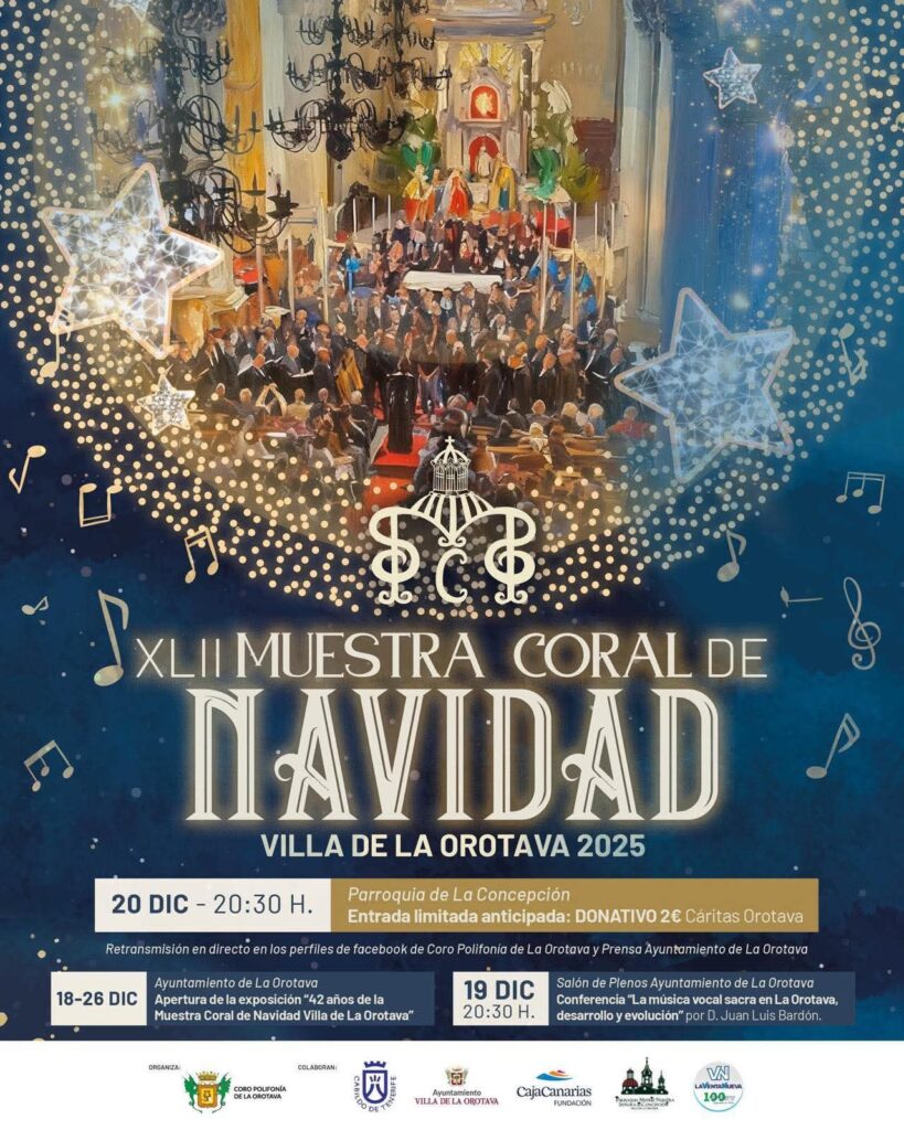 La Orotava, escenario de la gran noche coral de Navidad