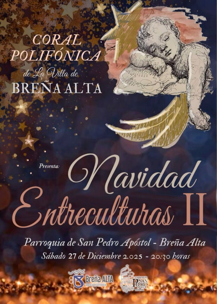 La Coral Polifónica de la Villa de Breña Alta celebra “Navidad Entreculturas II” en San Pedro Apóstol