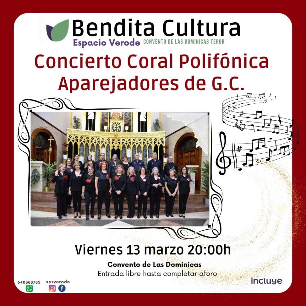 La Coral Polifónica de Aparejadores de G.C. ofrece un concierto en el Convento de Las Dominicas de Teror
