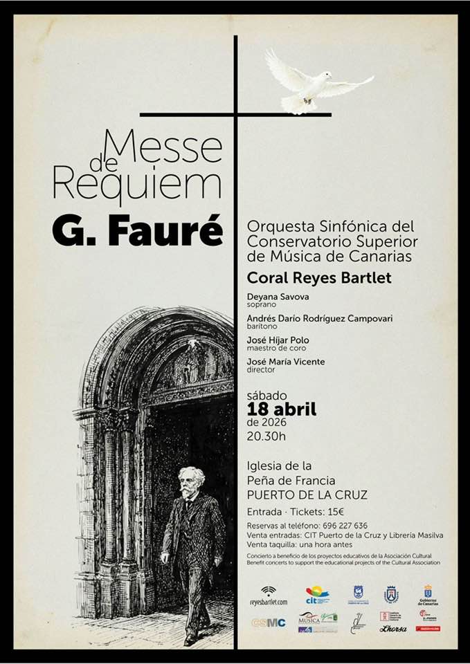 La Coral Reyes Bartlet interpreta la Messe de Requiem de G. Fauré en Puerto de la Cruz