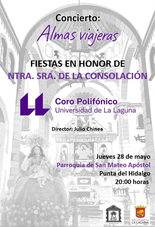 El Coro Polifónico de la Universidad de La Laguna lleva “Almas viajeras” a las Fiestas en honor de Nuestra Señora de la Consolación