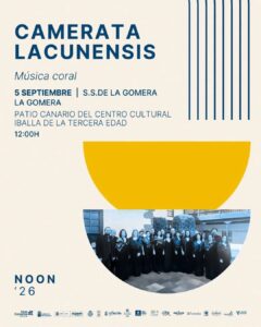 Camerata Lacunensis ofrece su segundo concierto del NOON en el Patio Canario de La Gomera