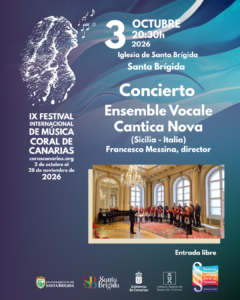 La agrupación siciliana, dirigida por Francesco Messina, ofrecerá un concierto el 3 de octubre en la iglesia de Santa Brígida, con entrada libre