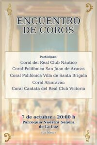 La parroquia de Nuestra Señora de La Luz acoge un encuentro de coros el 7 de octubre