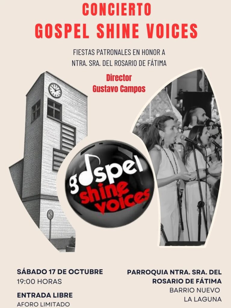 Gospel Shine Voices actuará en las fiestas de Nuestra Señora del Rosario de Fátima en La Laguna