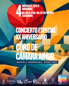 El Coro de Cámara Ainur celebrará su XX aniversario con un concierto en Schamann